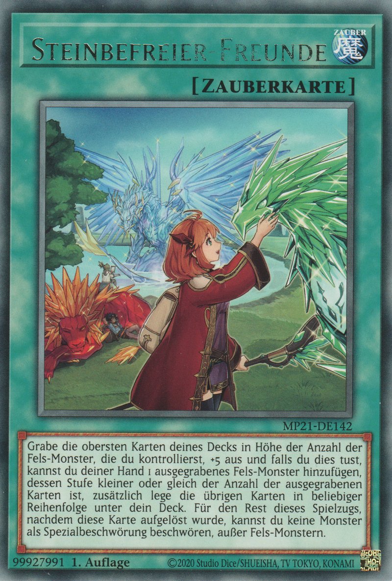 Yu-Gi-Oh!-kaart Adamancipator Friends MP21-DE142 Rare uit 2021 Tin of Ancient Battles Hauptbild