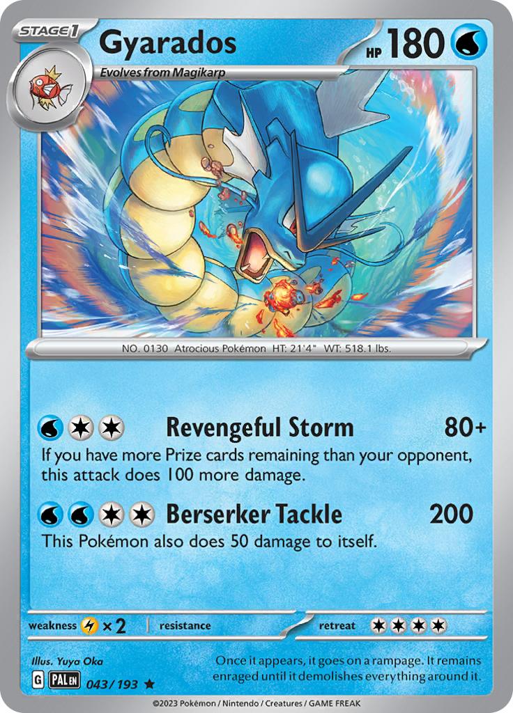 Pokémon-kaart Gyarados 043/193 Rare uit de set Paldea Evolved