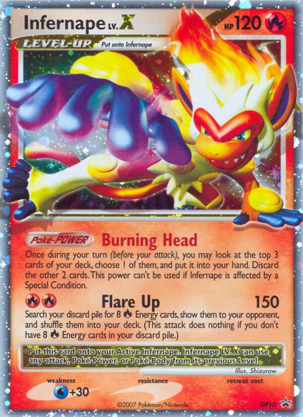 Pokémon-kaart Infernape LV.X DP10 Promo uit de set DP Black Star Promos