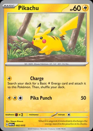 Pokémon-kaart Pikachu 002/015 Promo uit de set McDonald's Dragon Discovery Image principale du produit