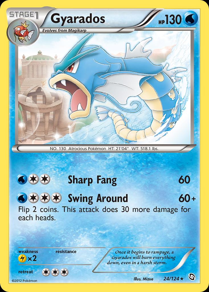 Pokémon-kaart Gyarados 24/124 Rare uit de set Dragons Exalted Hoofdafbeelding