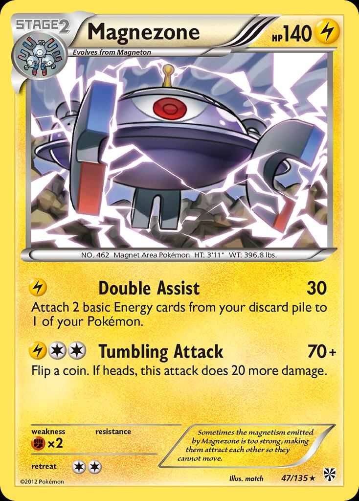 Pokémon-kaart Magnezone 47/135 Rare uit de set Plasma Storm Immagine principale del prodotto