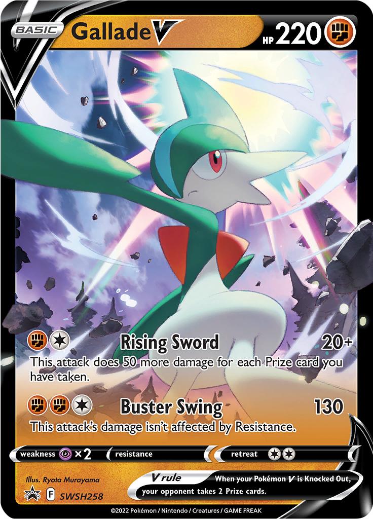 Pokémon-kaart Gallade V SWSH258 Promo uit de set SWSH Black Star Promos Image principale du produit