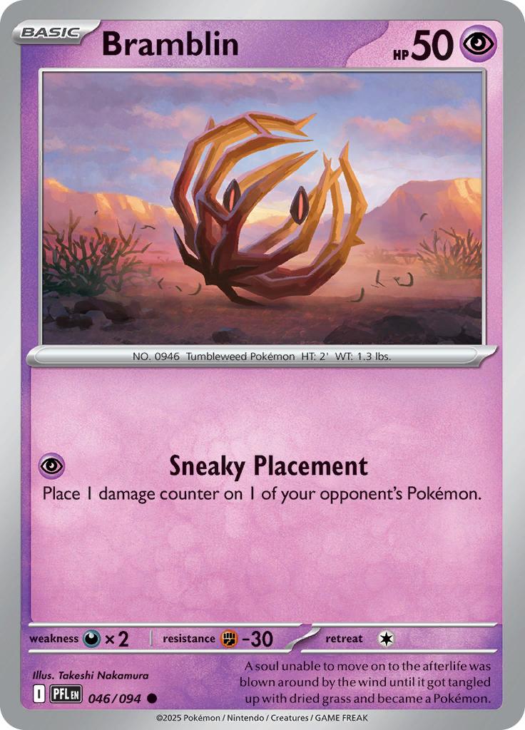 Pokémon-kaart Bramblin 046/094 Common uit de set Phantasmal Flames