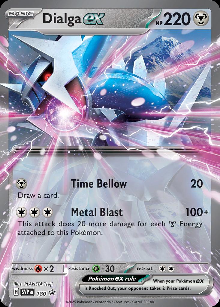 Pokémon-kaart Dialga ex SVP 180 Promo uit de set SV Black Star Promos Image principale du produit