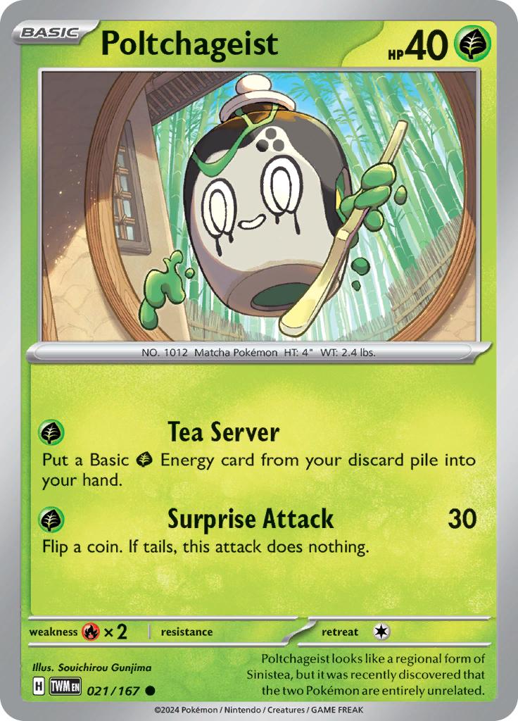 Pokémon-kaart Poltchageist 021/167 Common uit de set Twilight Masquerade