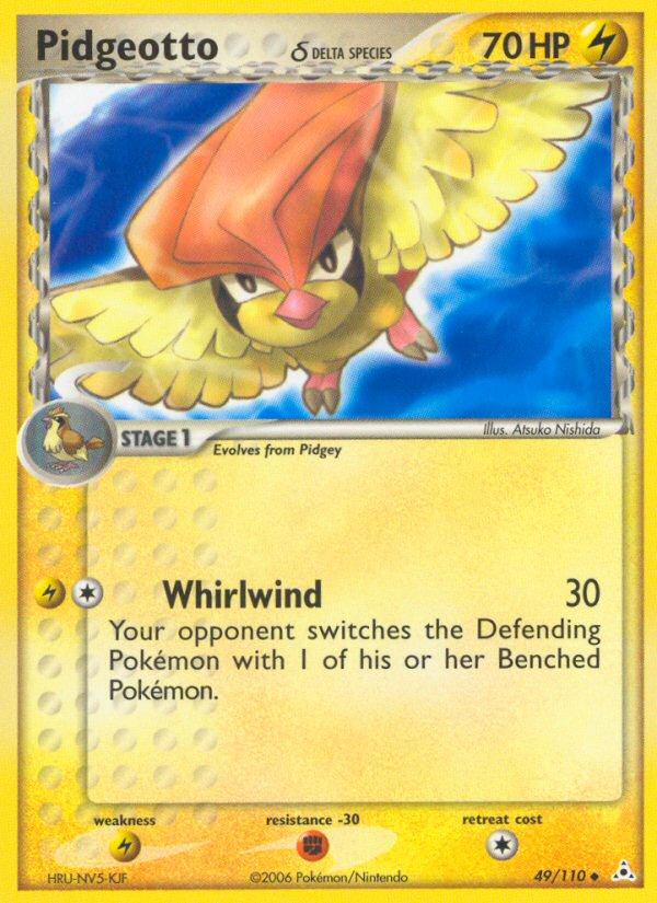 Pokémon-kaart Pidgeotto δ Delta Species 49/110 Uncommon uit de set EX Holon Phantoms Hoofdafbeelding