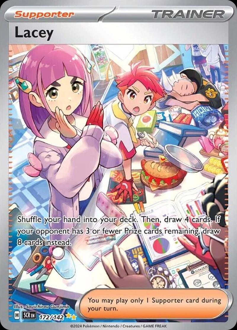 Pokémon-kaart Lacey 172/142 Special Illustration Rare uit de set Stellar Crown Main image