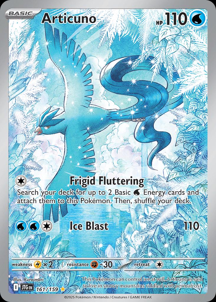 Pokémon-kaart Articuno 161/159 Illustration Rare uit de set Journey Together Hauptbild
