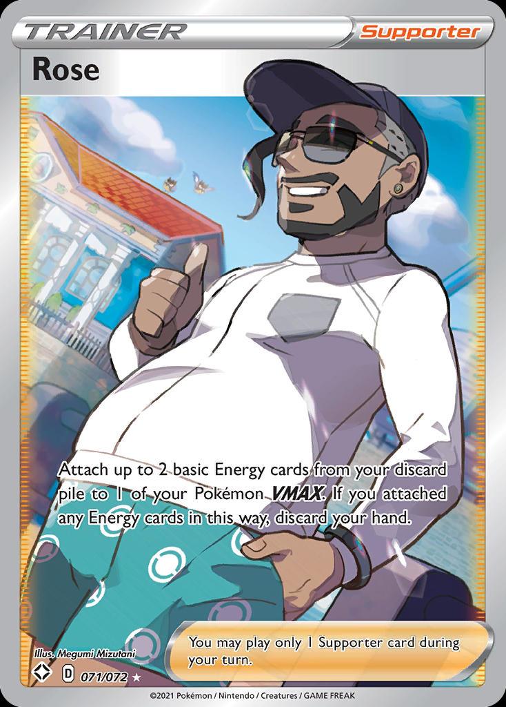 Pokémon-kaart Rose 71/72 Ultra Rare uit de set Shining Fates