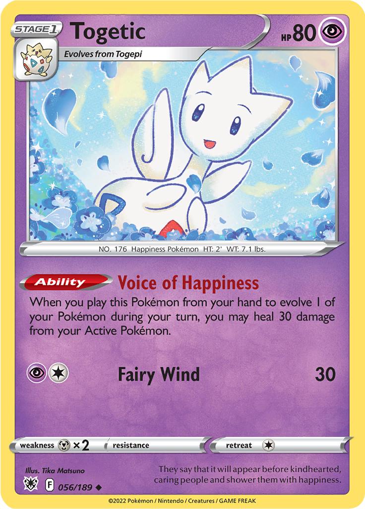 Pokémon-kaart Togetic 056/189 Uncommon uit de set Astral Radiance Imagen principal del producto