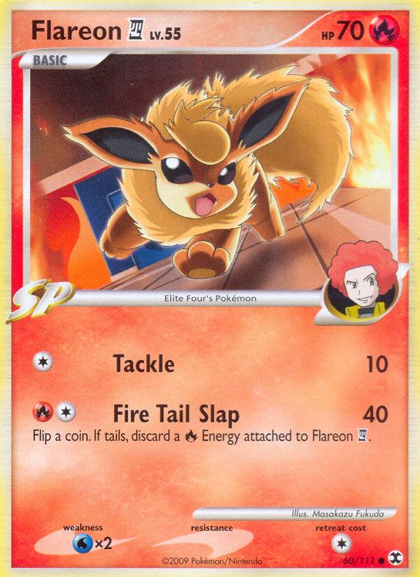 Pokémon-kaart Flareon 4 60/111 Common uit de set Rising Rivals