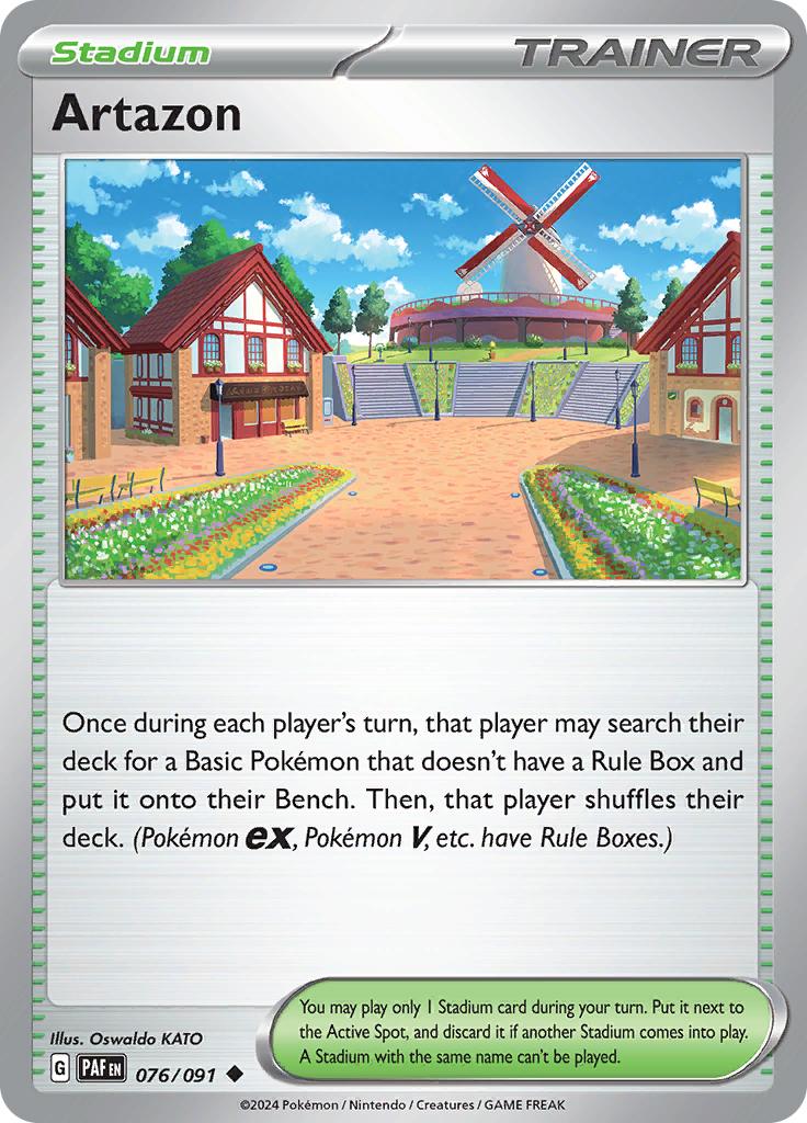Pokémon-kaart Artazon 076/091 Uncommon uit de set Paldean Fates