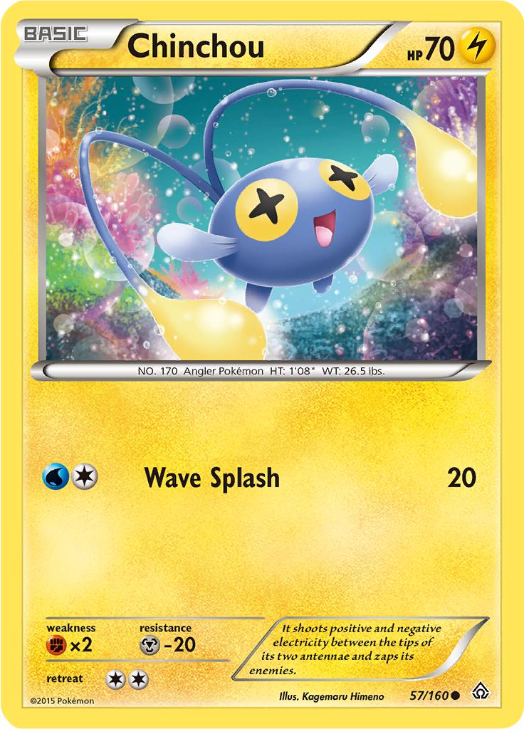 Pokémon-kaart Chinchou 57/160 Common uit de set Primal Clash Hauptbild