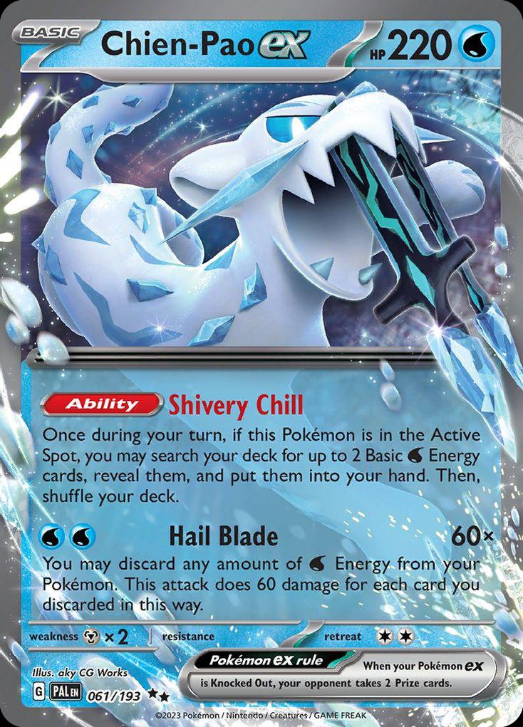 Pokémon-kaart Chien-Pao ex 061/193 Double Rare uit de set Paldea Evolved