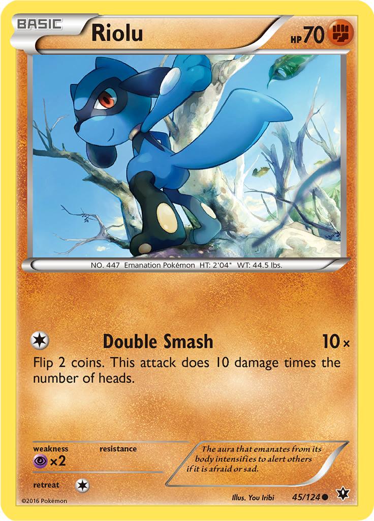 Pokémon-kaart Riolu 45/124 Common uit de set Fates Collide Image principale du produit
