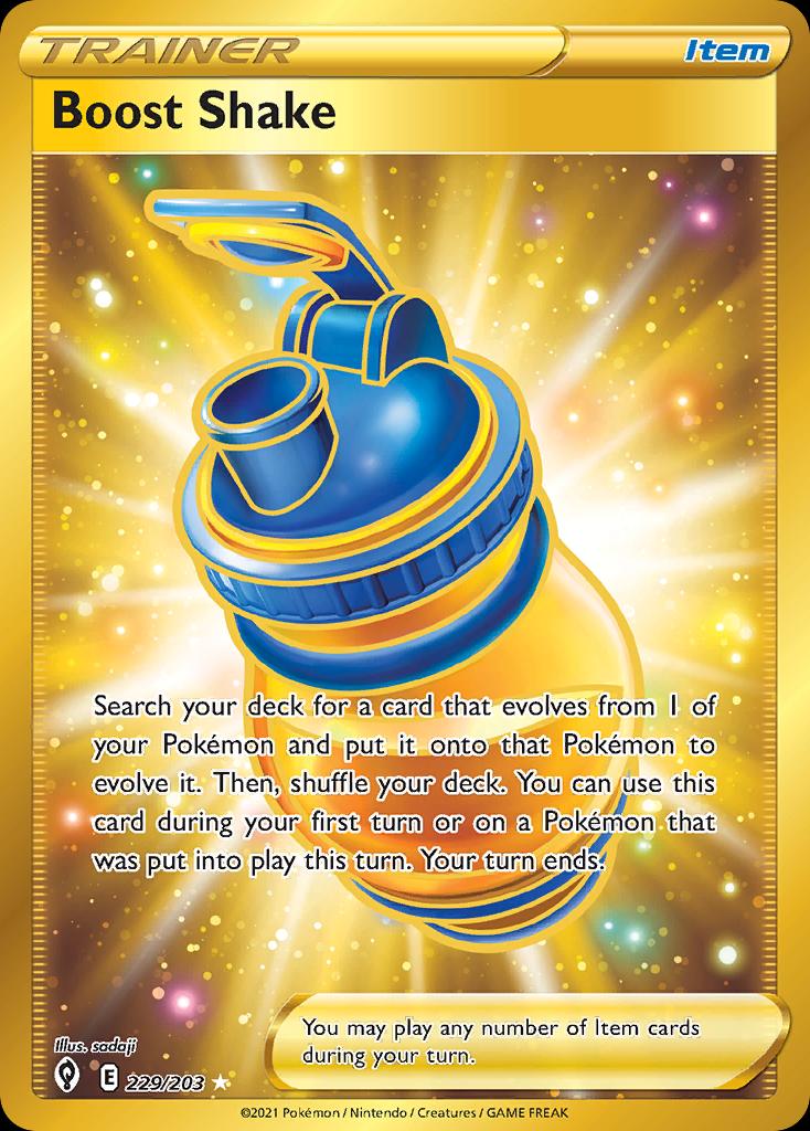 Pokémon-kaart Boost Shake 229/203 Secret Rare uit de set Evolving Skies Image principale du produit
