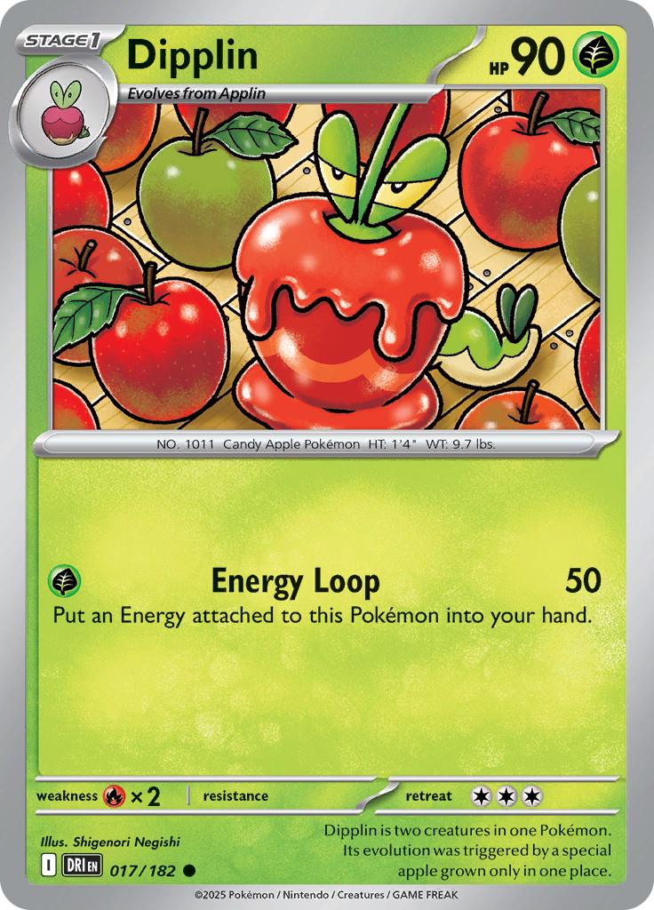 Pokémon-kaart Dipplin 017/182 Common uit de set Destined Rivals