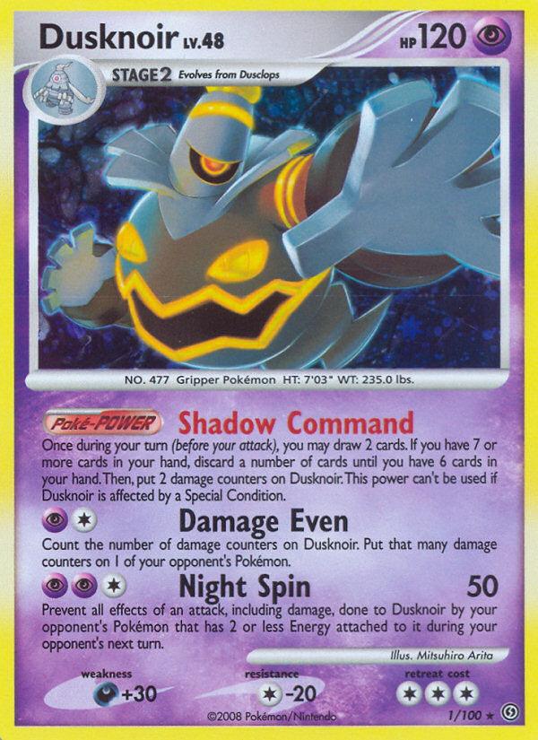 Pokémon-kaart Dusknoir 1/100 Holo Rare uit de set Stormfront Imagen principal del producto