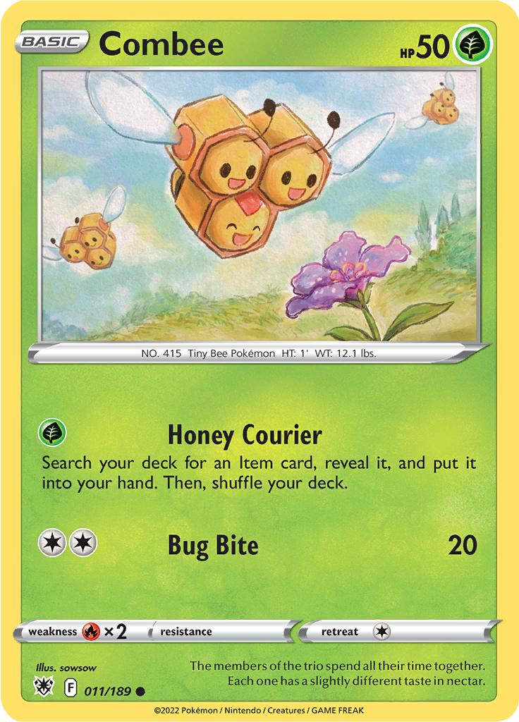 Pokémon-kaart Combee 011/189 Common uit de set Astral Radiance Hauptbild