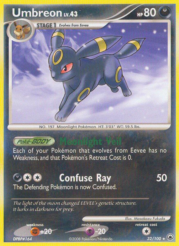 Pokémon-kaart Umbreon 32/100 Rare uit de set Majestic Dawn Hoofdafbeelding