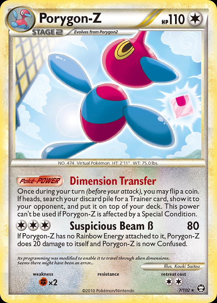 Pokémon-kaart Porygon-Z 7/102 Holo Rare uit de set Triumphant