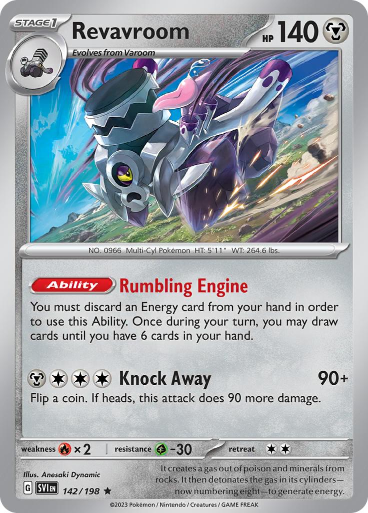 Pokémon-kaart Revavroom 142/198 Rare uit de set Scarlet & Violet Image principale du produit