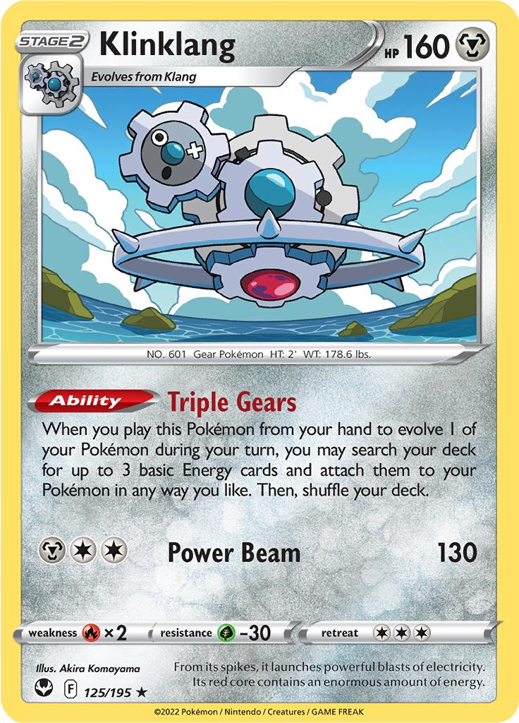 Pokémon-kaart Klinklang 125/195 Rare uit de set Silver Tempest