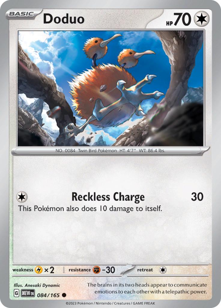 Pokémon-kaart Doduo 084/165 Common uit de set 151