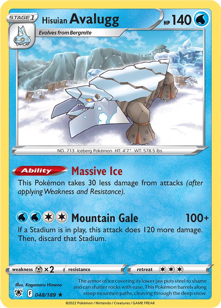 Pokémon-kaart Hisuian Avalugg 048/189 Rare uit de set Astral Radiance Hauptbild
