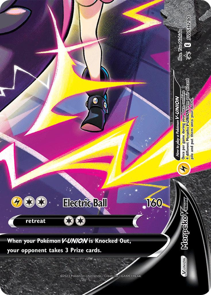 Pokémon-kaart Morpeko V-UNION SWSH290 Promo uit de set SWSH Black Star Promos Image principale du produit