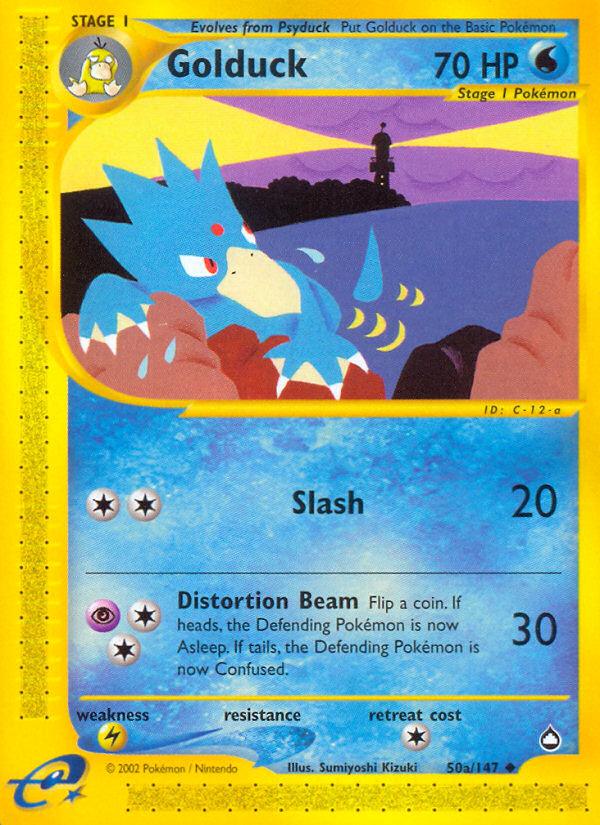 Pokémon-kaart Golduck 50a/147 Uncommon uit de set Aquapolis Hoofdafbeelding