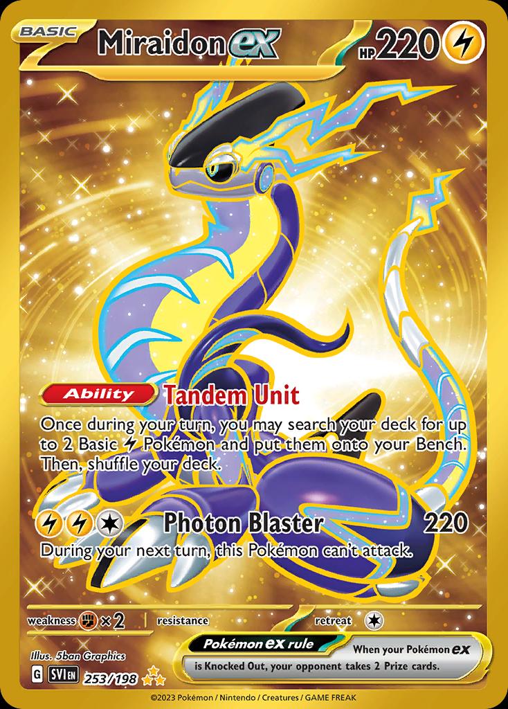 Pokémon-kaart Miraidon ex 253/198 Secret Rare uit de set Scarlet & Violet Hoofdafbeelding