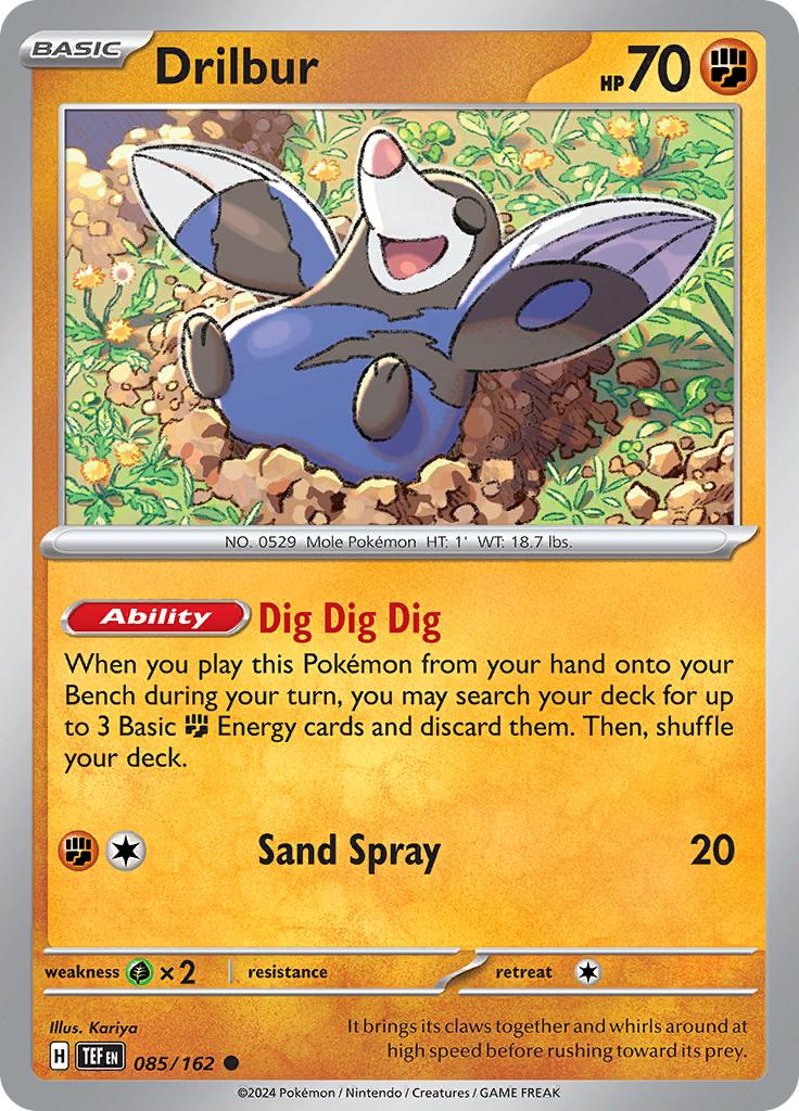 Pokémon-kaart Drilbur 085/162 Common uit de set Temporal Forces