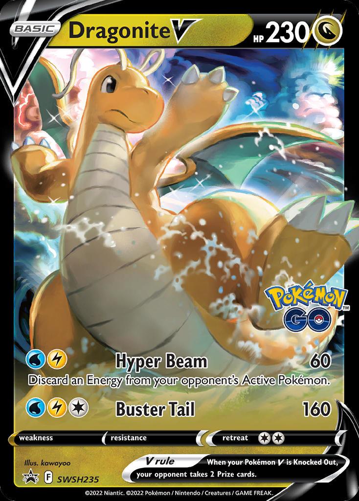 Pokémon-kaart Dragonite V SWSH235 Promo uit de reeks SWSH Black Star Promos Image principale du produit
