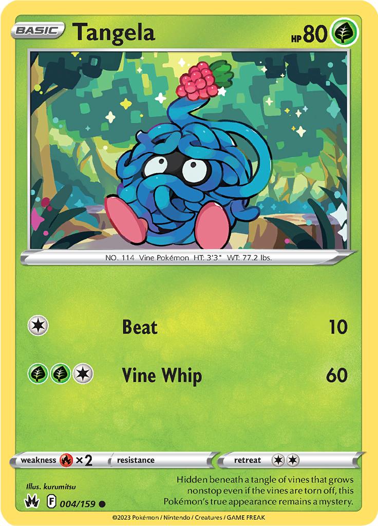Pokémon-kaart Tangela 004/159 Common uit de set Crown Zenith Imagen principal del producto