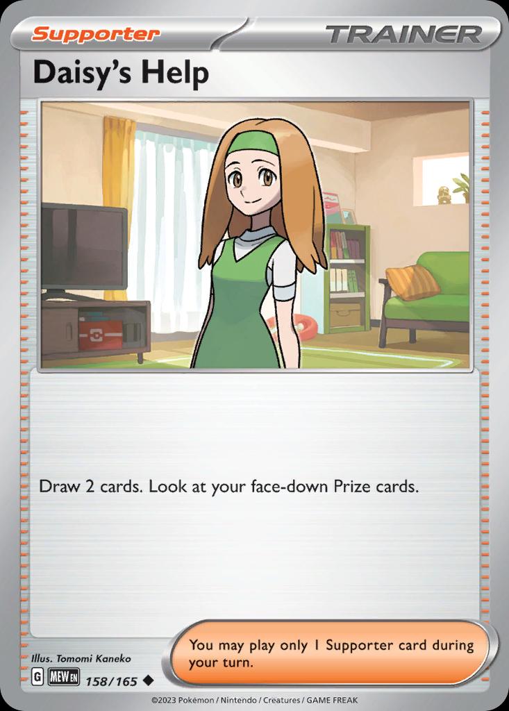 Pokémon-kaart Daisy's Help 158/165 Uncommon uit de set 151 Imagen principal del producto