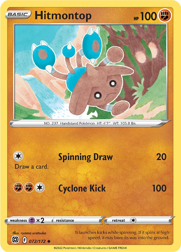 Pokémon-kaart Hitmontop 072/172 Uncommon uit de set Brilliant Stars
