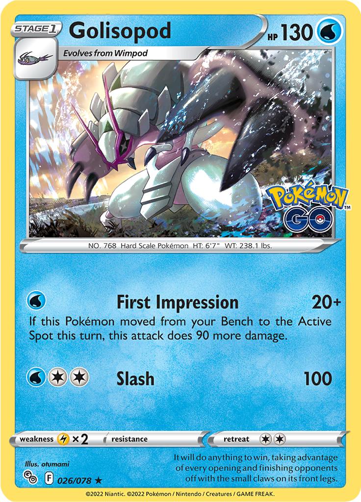 Pokémon-kaart Golisopod 026/078 Holo Rare uit de set Pokémon GO