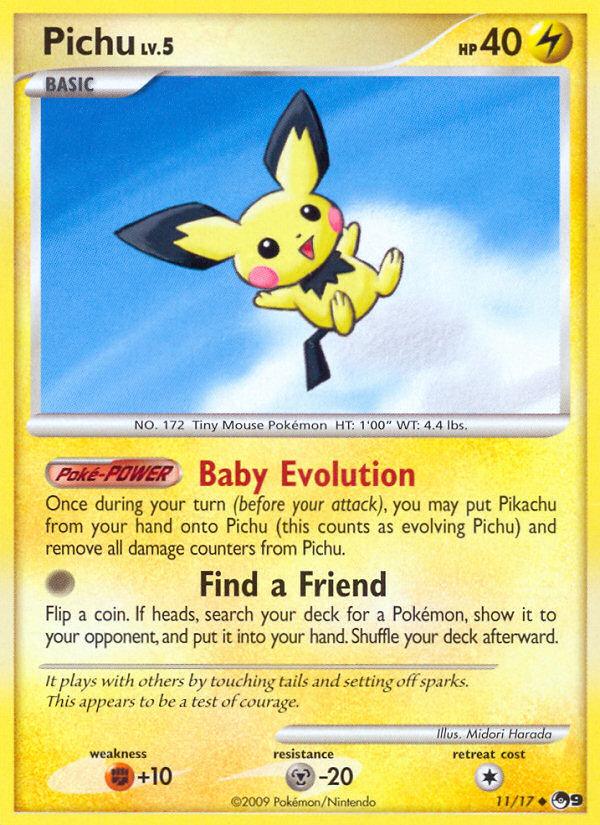 Pokémon-kaart Pichu 11/17 Uncommon uit de set POP Series 9 Hoofdafbeelding