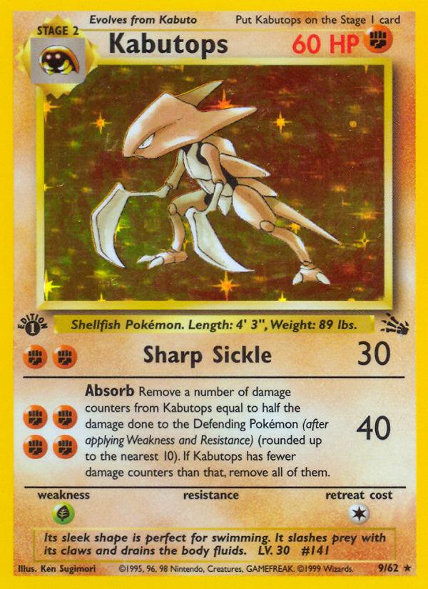 Pokémon-kaart Kabutops 9/62 Holo Rare uit de set Fossil Hoofdafbeelding
