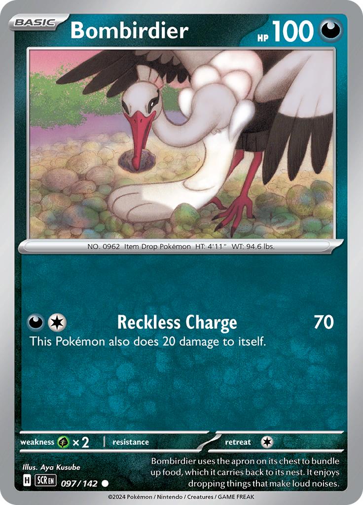 Pokémon-kaart Bombirdier 097/142 Common uit de set Stellar Crown