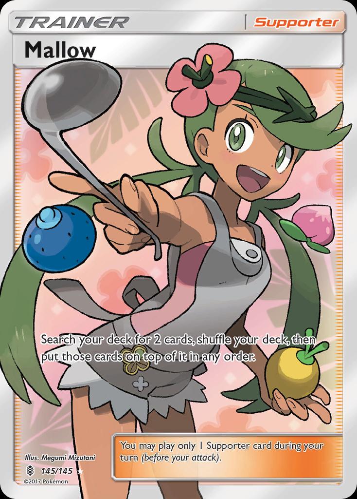 Pokémon-kaart Mallow 145/145 Ultra Rare uit de set Guardians Rising