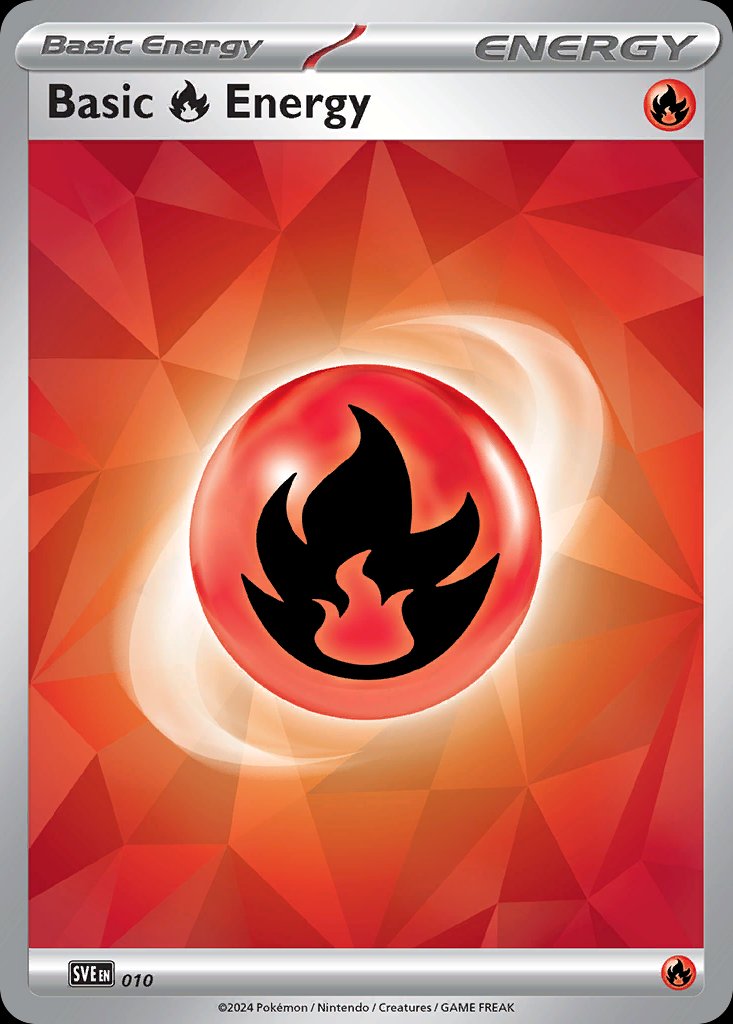Pokémon-kaart Basic Fire Energy 10/16 Fixed uit de set Scarlet & Violet Energies