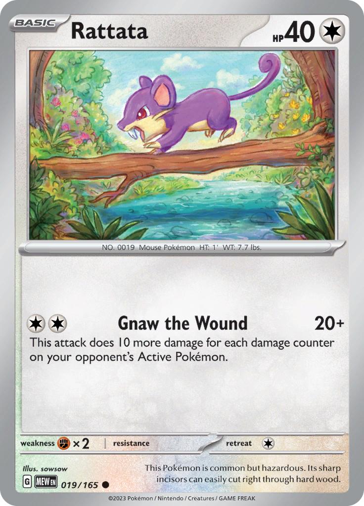 Pokémon-kaart Rattata 019/165 Common uit de set 151 Main image