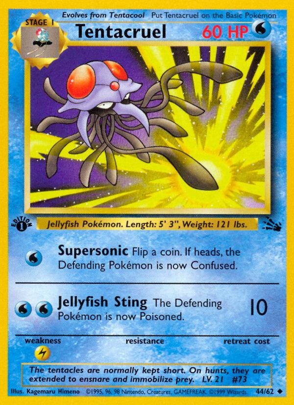 Pokémon-kaart Tentacruel 44/62 Uncommon uit de set Fossil Hoofdafbeelding