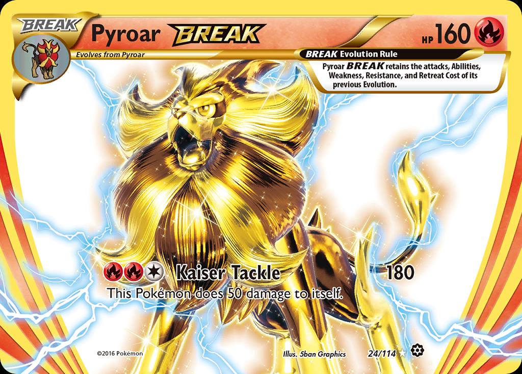 Pokémon-kaart Pyroar BREAK 24/114 Holo Rare uit de set Steam Siege Hauptbild