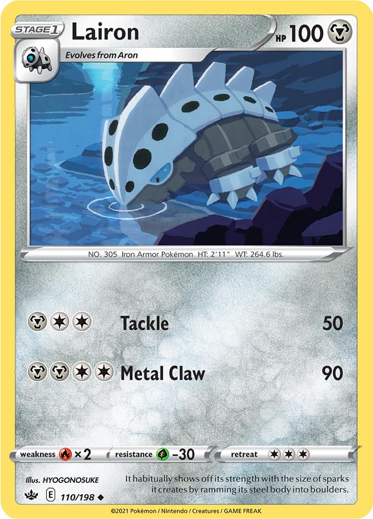 Pokémon-kaart Lairon 110/198 Uncommon uit de set Chilling Reign