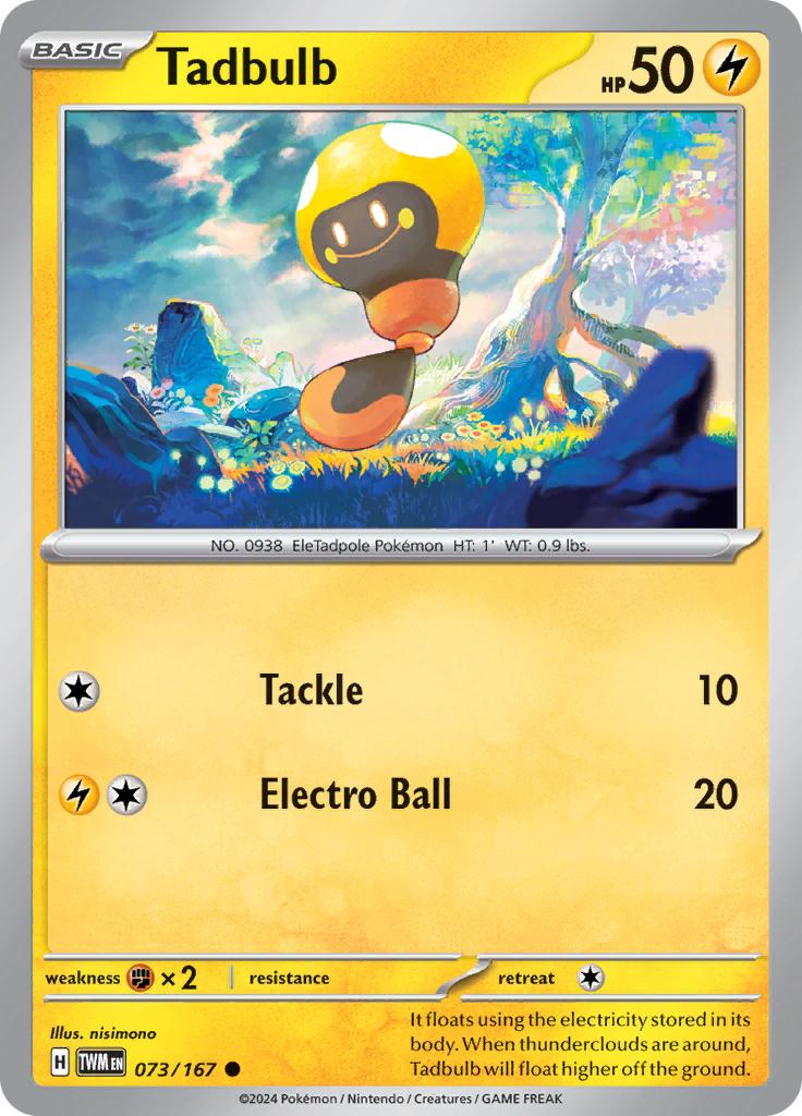 Pokémon-kaart Tadbulb 073/167 Common uit de set Twilight Masquerade