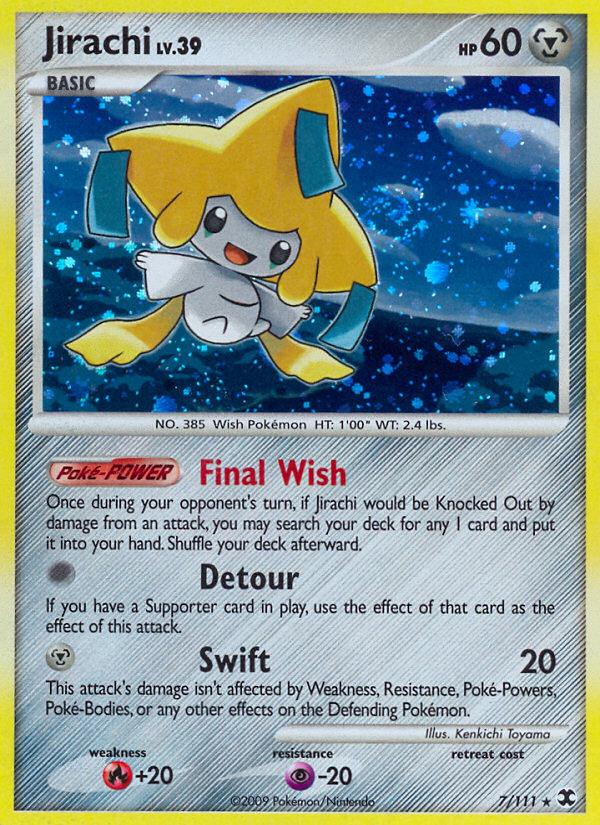 Pokémon-kaart Jirachi 7/111 Holo Rare uit de set Rising Rivals